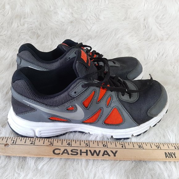 Nike Youth Kid's Grey and Orange Training Shoes Y5 - Picture 7 of 9